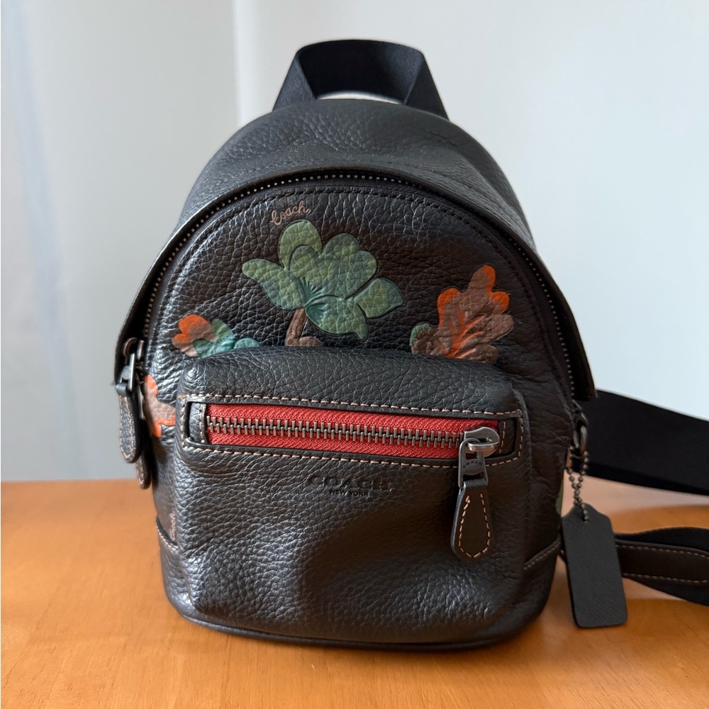 Coach Small West Backpack with Dreamy Leaves